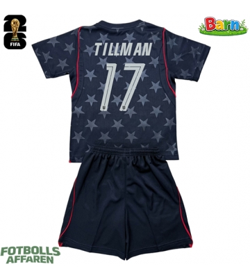 Förenta stater Malik Tillman #17 Bortaställ Barn VM 2026 Kortärmad (+ Korta byxor)